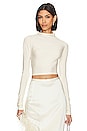 view 1 of 4 Lightweight Dolman Long Sleeve Top in Cream