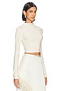 view 2 of 4 Lightweight Dolman Long Sleeve Top in Cream