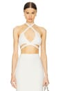 view 1 of 4 Criss Cross Halter in White