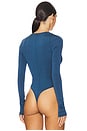view 4 of 5 V Neck Bodysuit in Marine