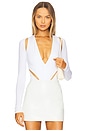 view 1 of 5 Cut Out V Neck Bodysuit in Optic White