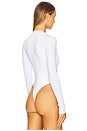 view 4 of 5 Cut Out V Neck Bodysuit in Optic White