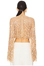 view 3 of 5 Fringe Sequin Crop Top in Oat