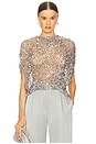 view 1 of 5 Sequin Cape Tee in Silver