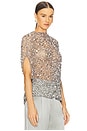 view 2 of 5 Sequin Cape Tee in Silver