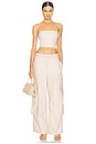 view 4 of 4 Stretch Faux Leather Tube Top in Ecru