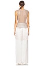 view 4 of 5 Metallic Netting Fringe Asymmetric Top in Silver
