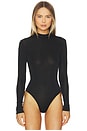 view 2 of 5 Jersey Mock Neck Bodysuit in Black