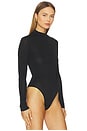 view 3 of 5 Jersey Mock Neck Bodysuit in Black