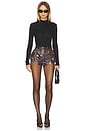 view 5 of 5 Jersey Mock Neck Bodysuit in Black