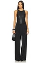 view 5 of 5 Faux Leather Halter Bodysuit in Black