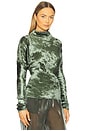 view 2 of 4 Velvet Dolman Top in Green