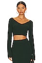 view 1 of 4 Merino Wool Off Shoulder Top in Forest