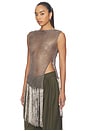 view 3 of 6 Metallic Asymmetric Top in Gunmetal