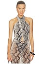 view 1 of 5 x REVOLVE Printed Mesh Cross Bodysuit in Python Print