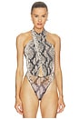 view 2 of 5 x REVOLVE Printed Mesh Cross Bodysuit in Python Print