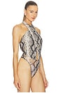 view 3 of 5 x REVOLVE Printed Mesh Cross Bodysuit in Python Print