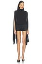 view 1 of 3 Georgette Cape Sleeve Top in Black