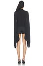 view 4 of 3 Georgette Cape Sleeve Top in Black