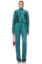 view 5 of 4 Satin Caftan Top in Emerald