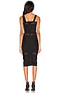 view 3 of 4 Mesh Cutout Midi Dress in Black