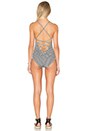view 4 of 4 Dita Swimsuit in Black & White Stripe