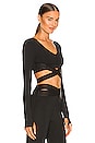 view 2 of 4 Corso Crossover Long Sleeve Top in Black