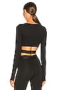 view 3 of 4 Corso Crossover Long Sleeve Top in Black