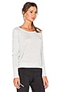 view 3 of 5 Twist It Long Sleeve Top in Light Grey Marl