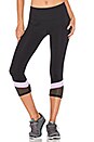 view 1 of 4 Desire 7/8 Core Legging in Black & Soft Lilac