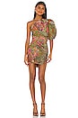 view 1 of 4 Floral One Shoulder Mini Dress in Multicolor