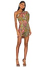 view 2 of 4 Floral One Shoulder Mini Dress in Multicolor