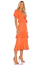 view 2 of 3 Linen Ruffle Midi Dress in Coral