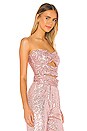 view 2 of 5 TOP CROPPED SEQUIN in Quartz Pink