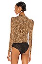 view 4 of 5 Tulle Cachecour Long Sleeve Bodysuit in Leopard Print