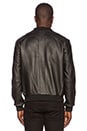 view 4 of 4 Leather Bomber in Black
