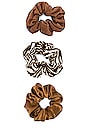 view 1 of 1 Brenda Scrunchie Set in Brown Combo