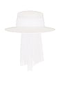 view 3 of 4 Bridal Bow Hat in White