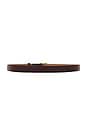 view 2 of 3 Tali Leather Belt in Brown & Gold
