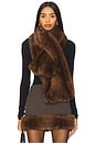 view 1 of 1 x Emma Rose Faux Mink Scarf in Mink Brown