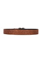 view 2 of 3 Heart Buckle Belt in Brown & Silver