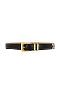 view 1 of 3 Western Denim Belt in Black & Gold