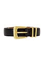 view 3 of 3 Western Denim Belt in Black & Gold
