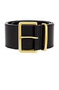 view 3 of 3 Wide Belt in Black & Gold