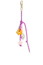 view 1 of 4 Claire Bag Charm in Gold Pink