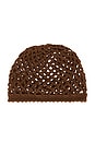 view 2 of 3 Dionne Crochet Hat in Dark Brown