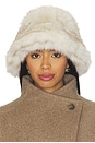 view 1 of 3 Perri Faux Fur Bucket Hat in Snow Grey