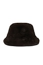 view 3 of 3 Elias Faux Fur Bucket Hat in Sable Brown