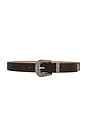 view 1 of 3 Kyra Faux Leather Belt in Wash Brown