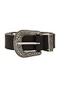 view 3 of 3 Kyra Faux Leather Belt in Wash Brown